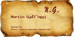 Martin Gyöngyi névjegykártya