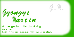 gyongyi martin business card