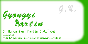 gyongyi martin business card